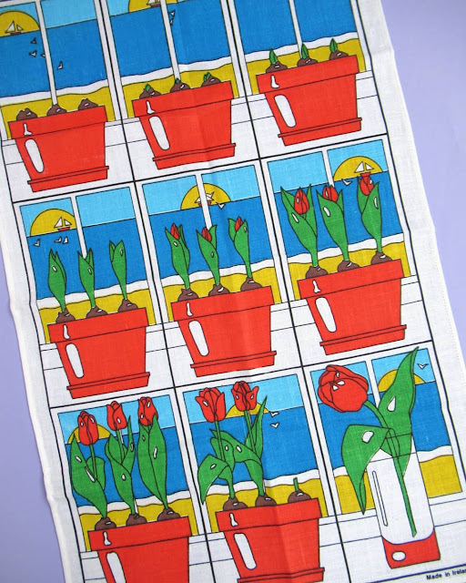 Bugs and Fishes by Lupin The Joy of Vintage Tea Towels